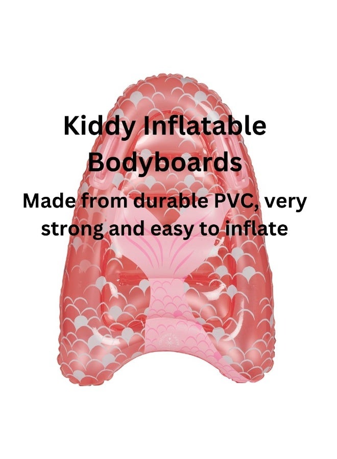 Trishi Coconut Grove Kiddy Inflatable Bodyboard for Kids, Lightweight Swim Board Float with Grip Handles, Durable PVC Boogie Board for Pool and Beach, Water Sports Toy for Boys and Girls Pearl the Mermaid - Image 2