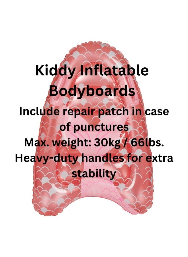 Trishi Coconut Grove Kiddy Inflatable Bodyboard for Kids, Lightweight Swim Board Float with Grip Handles, Durable PVC Boogie Board for Pool and Beach, Water Sports Toy for Boys and Girls Pearl the Mermaid - Image 3
