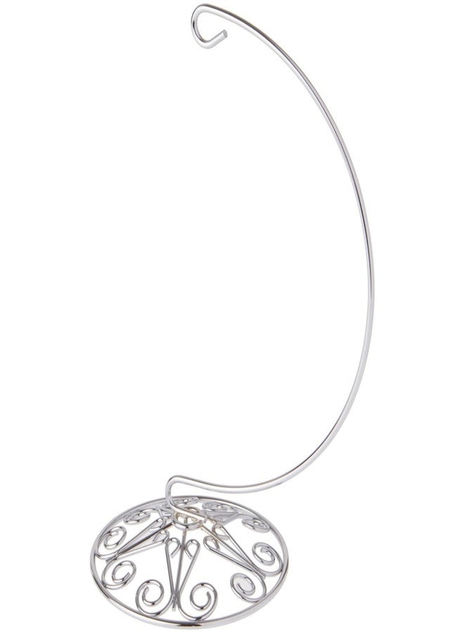 Bard's Ornate Silver Ornament Stand, Medium, 8.25" H x 4" W x 4" D - Image 1