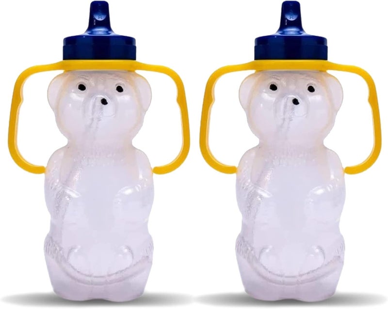 TalkTools Honey Bear Straw Cup, Dishwasher Safe Baby Drinking Bottle, Premium Food-Grade Material, Honeybear Sippy Cup for Ages 4+ Months, Trainer for Babies, Kids and Toddlers (2pack 7oz) - Image 1