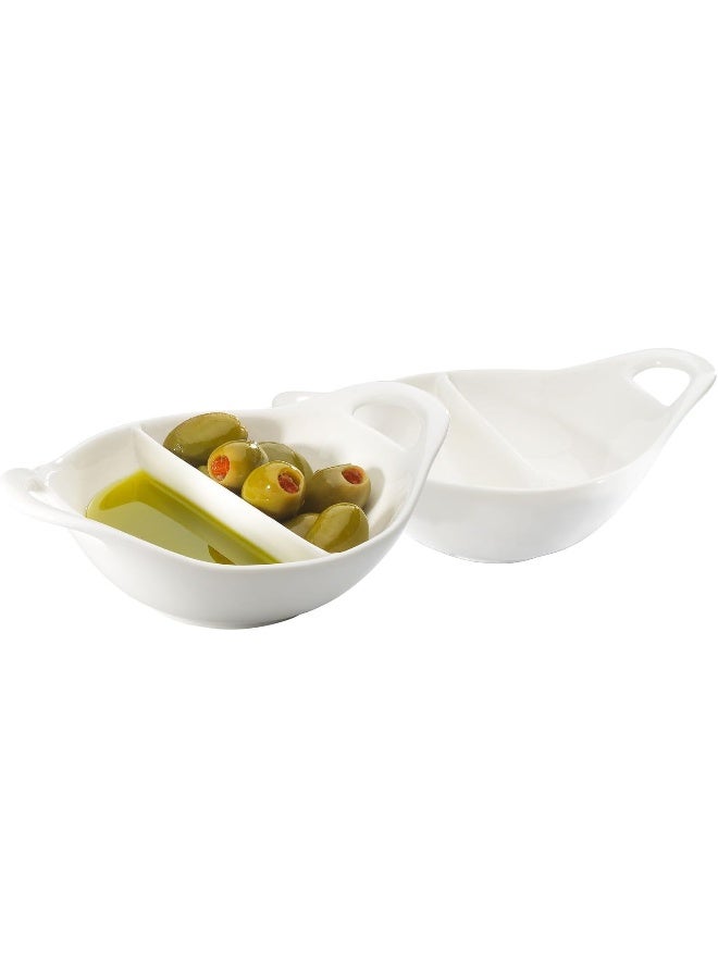 SYMPHONY Symphony Handles Set of 2 Divided Dip Bowl 