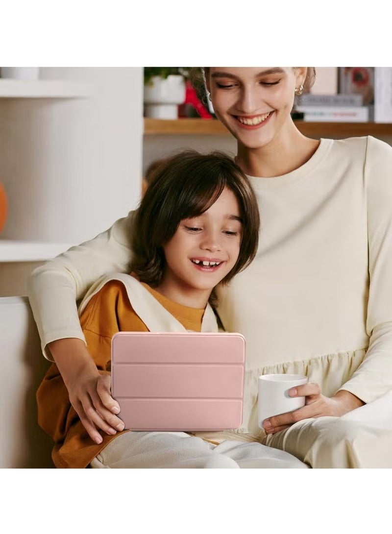 TIGER iPad Mini 7 Case 2024 (A17 Pro) – Slim Trifold Stand Cover for iPad Mini 7th/6th Generation 8.3 Inch (2024/2021), Soft TPU Back, Auto Sleep/Wake Feature, Built-in Pencil Holder, Rose Pink, Protective & Lightweight Case - Image 2