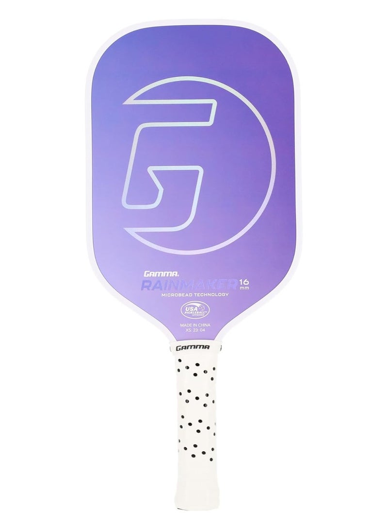 Gamma Rainmaker Pickleball Paddle – Lightweight Carbon Fiber Paddle with Spin Control | Large Sweet Spot | Customizable Swing Weight & Vibration-Dampening Grip for Precision and Power on Court - Image 1