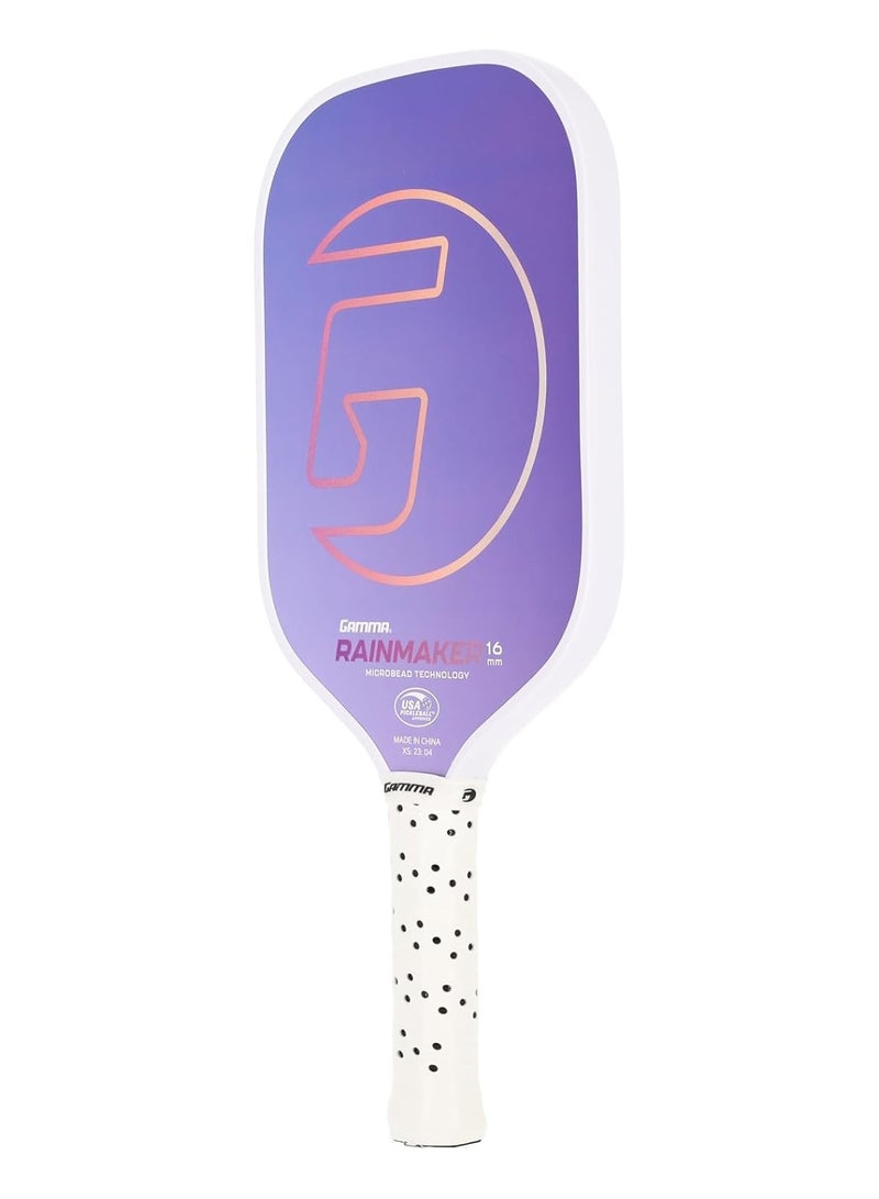 Gamma Rainmaker Pickleball Paddle – Lightweight Carbon Fiber Paddle with Spin Control | Large Sweet Spot | Customizable Swing Weight & Vibration-Dampening Grip for Precision and Power on Court - Image 3