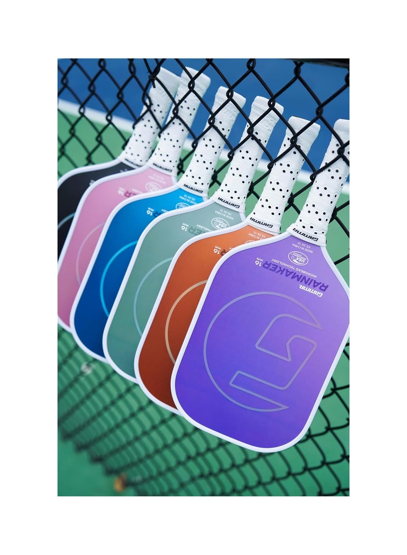 Gamma Rainmaker Pickleball Paddle – Lightweight Carbon Fiber Paddle with Spin Control | Large Sweet Spot | Customizable Swing Weight & Vibration-Dampening Grip for Precision and Power on Court - Image 4