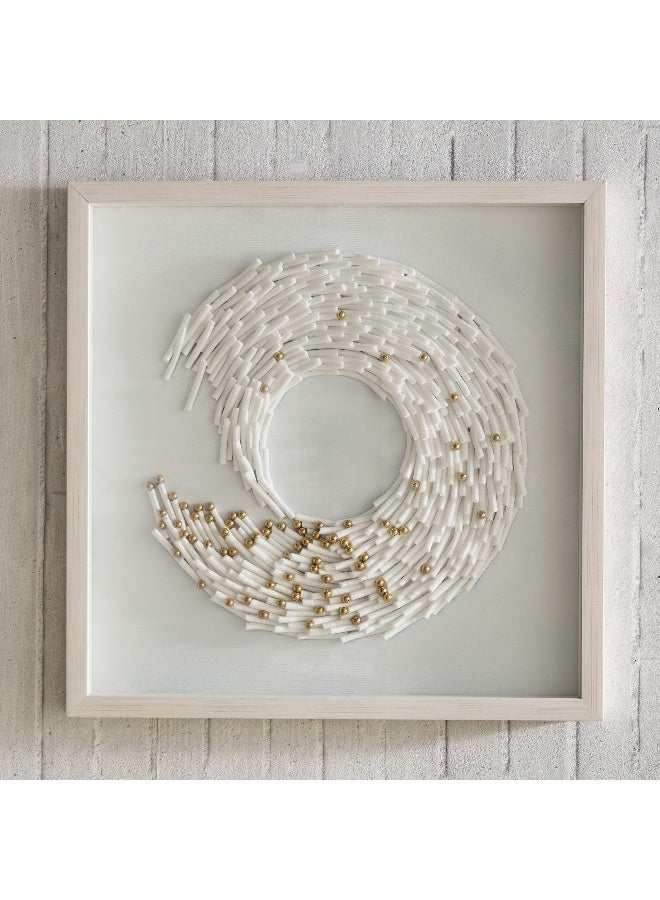 Home Box فن صندوق الظل الموجة البيضاء لتزيين المنزل - Image 2