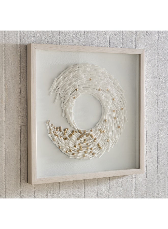 Home Box فن صندوق الظل الموجة البيضاء لتزيين المنزل - Image 1