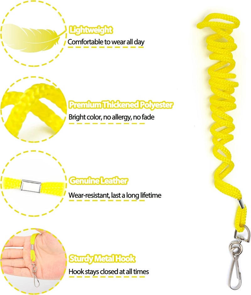 COTODO ID Yellow Lanyards Safety Badge Lanyard 36" with Swivel Hook 100 Pack - Image 4