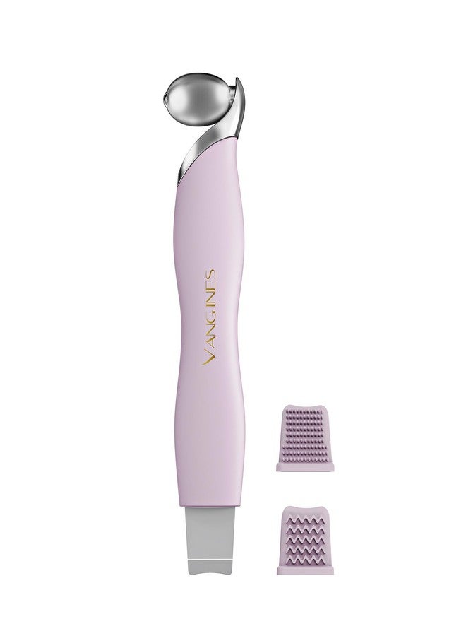 Vangines 3-in-1 Ice Roller for Face & Eyes – Cooling Facial Roller, Pore Cleansing Tool with 2 Silicone Brushes, Stainless Steel Roller for Puffiness & Pores (Purple) - Image 1