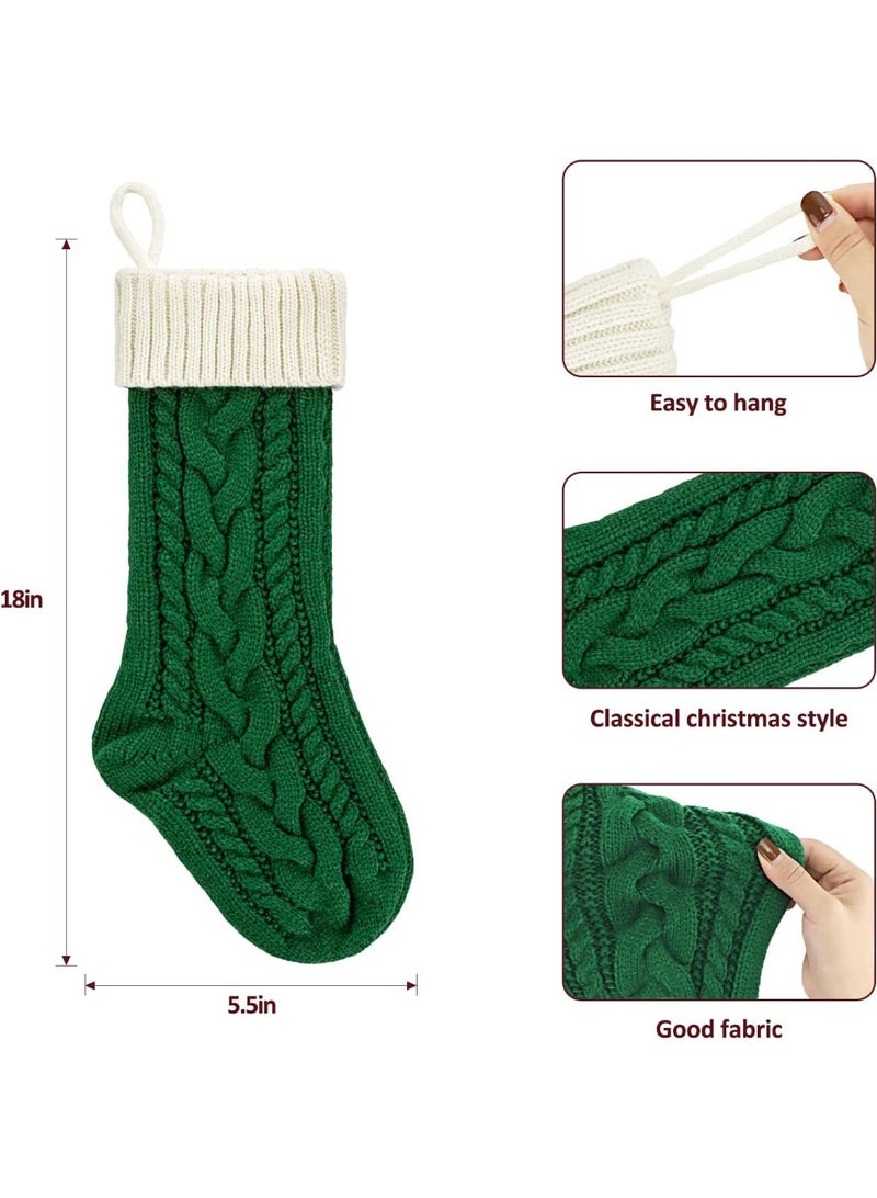 تابيت جوارب عيد الميلاد كبيرة الحجم (١٨ بوصة)، جوارب عيد الميلاد المحبوكة، جوارب مدفأة كبيرة، لتزيين عيد الميلاد للعائلة (قطعتان) - Image 2