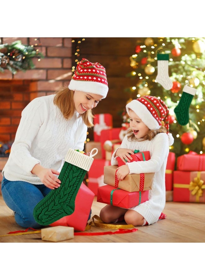 تابيت جوارب عيد الميلاد كبيرة الحجم (١٨ بوصة)، جوارب عيد الميلاد المحبوكة، جوارب مدفأة كبيرة، لتزيين عيد الميلاد للعائلة (قطعتان) - Image 5