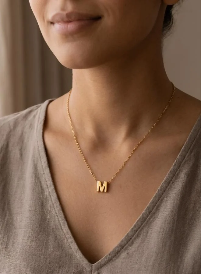 Rovaux  Initial M Pendant Necklace for Women | Best Price UAE