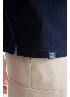 DeFacto Man Comfort Fit Crew Neck Short Sleeve Knitted T-Shirt  - Image 2