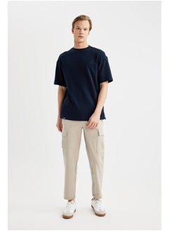 DeFacto Man Comfort Fit Crew Neck Short Sleeve Knitted T-Shirt  - Image 5