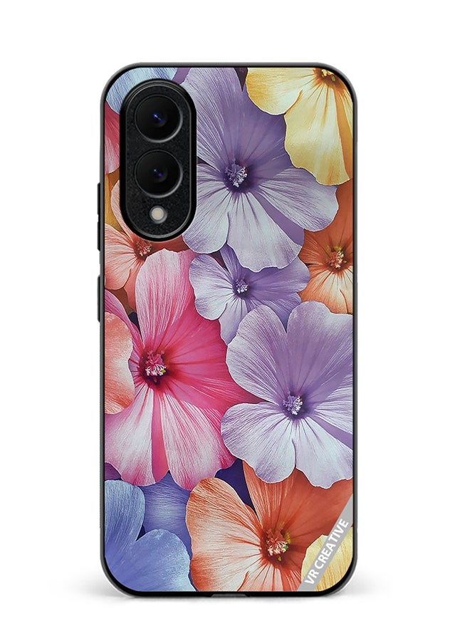 VR CREATIVE Protective Case Cover For Samsung Galaxy S25 Edge Flower Design Multicolour