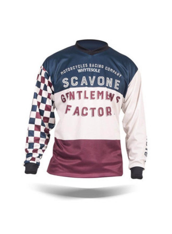 New Maria Motorcycle Retro Men's And Women's Summer Off-road Motorcycle Cycling Clothing Long-sleeved Breathable T-shirt Mountain Downhill Clothing