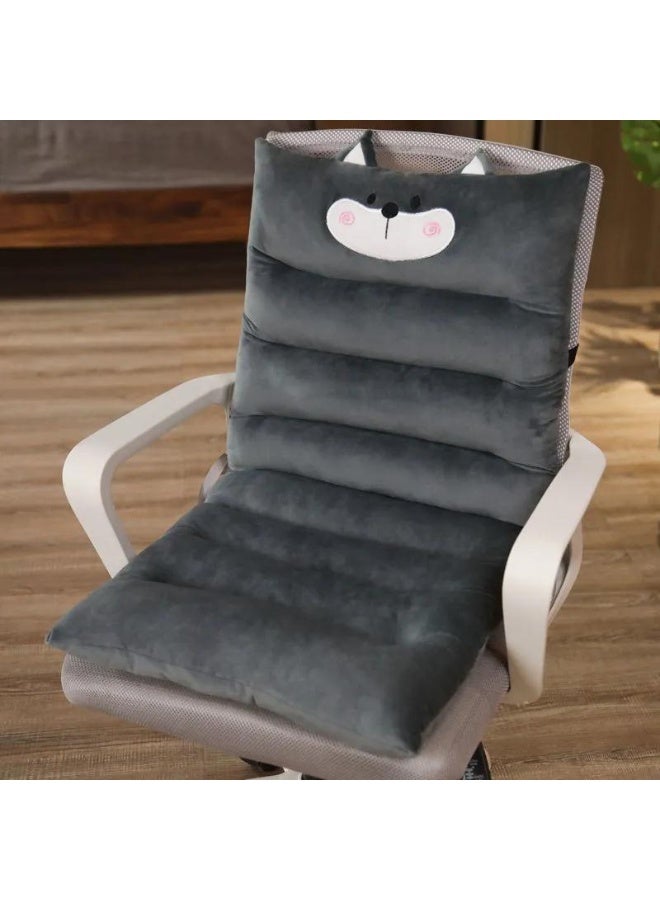 Chair Cushion,Plush PP Cotton,Comfortable  Non Slip Seat Cushion for Back,Lounger Pad with Back Support and Fixing Band,for Home Office - Image 1