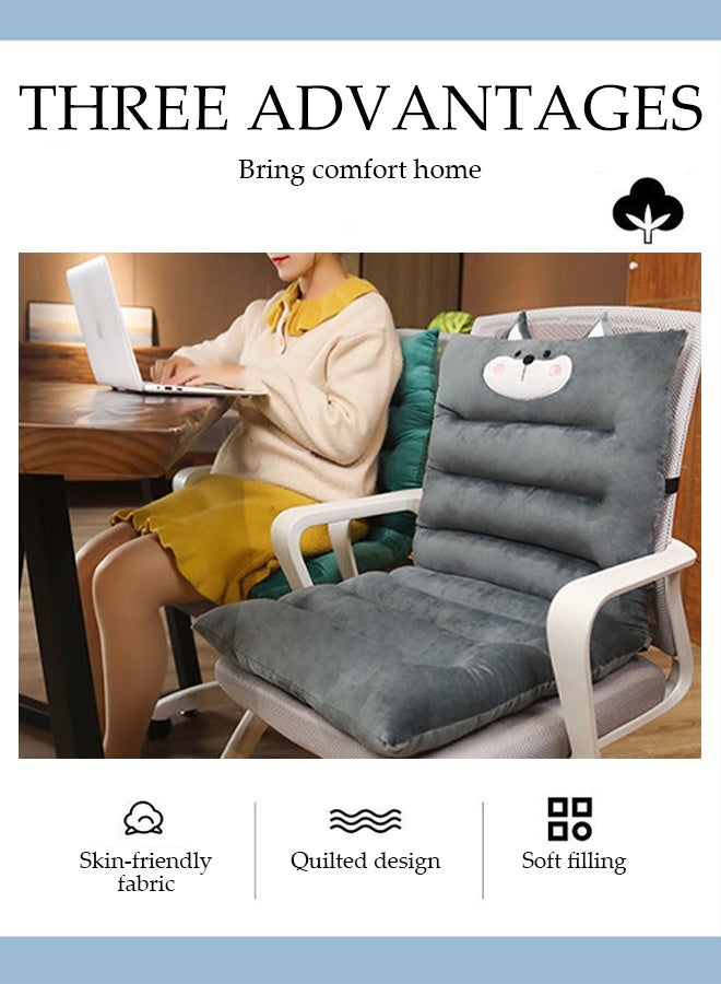 Chair Cushion,Plush PP Cotton,Comfortable  Non Slip Seat Cushion for Back,Lounger Pad with Back Support and Fixing Band,for Home Office - Image 3