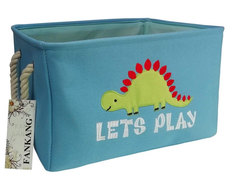 FANKANG Rectangular Laundry Basket Nursery Storage Fabric Storage Bin Storage Hamper,Gift Baskets (Single Dinosaur) - Image 1