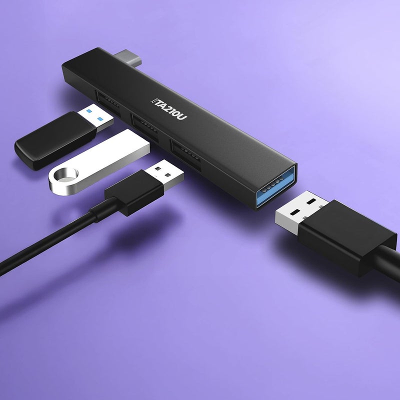 ZEBRONICS TA210U، محور Type-C إلى USB 4 في 1، USB 3.0، 4 منافذ USB، سرعات تصل إلى 5 جيجابت في الثانية، هيكل معدني، لأجهزة Mac | اللابتوبات - Image 2