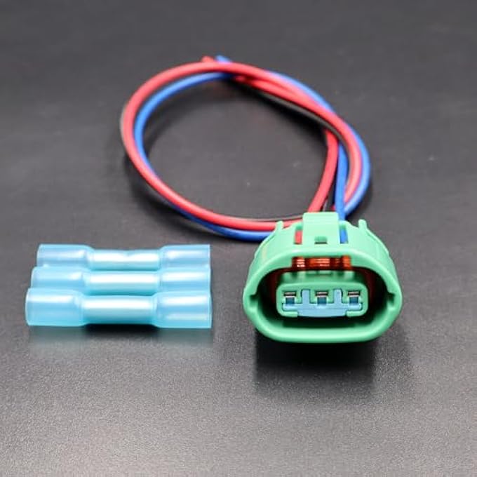 IBVIBV Alternator Generator Regulator Wiring Connector Plug Pigtail Harness Repair Kit Compatible with Subaru Impreza Forester WRX STI Legacy Outback 1999-Up 3 Pin Oval Green - Image 5