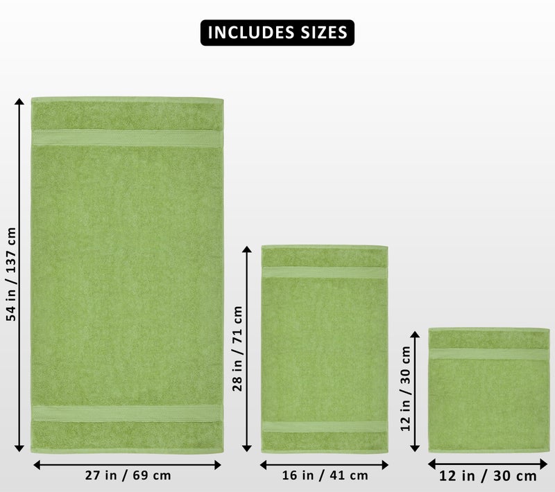 Utopia Towels مجموعة مناشف يوتوبيا 8 قطع، 2 منشفة استحمام، 2 منشفة يد، و4 قطع قماش غسيل، 600 GSM 100% قطن حلقي مص spun عالي الامتصاص للمناشف للحمام، الصالة الرياضية، الفندق، والسبا (أخضر مريمي) - Image 2