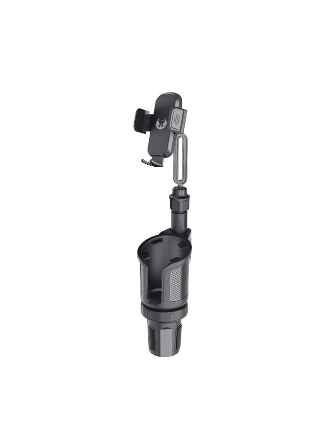 YOUFO Y4870 Car Phone Holder – 2-in-1 Design (A Whole New 2-IN-1), Cup Holder Mount, 360° Rotation and Hands-Free Convenience. - Image 1