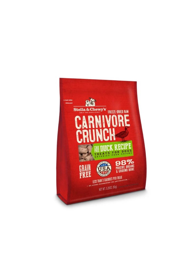 Stella & Chewys Carnivore Crunch Freez Dried Dog Treats – Duck Recipe – 3.25 oz  - Image 1