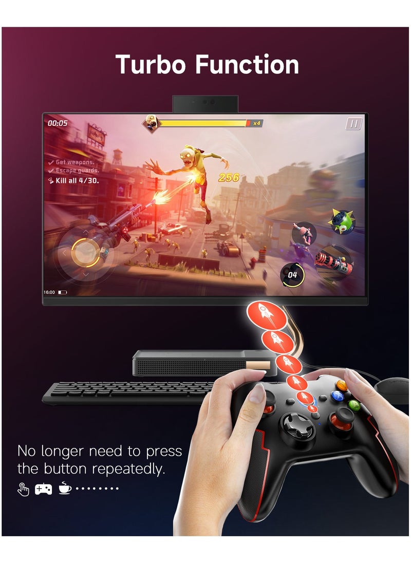 EasySMX - EasySMX Wireless PC Game Controller with High Accuracy Hall Triggers, Long Life Buttons, Comfort Design - Bluetooth Controller Joystick Compatible with PS3/Android/iPhone/iPad/Switch/Stesm Deck/Tesla - Image 1