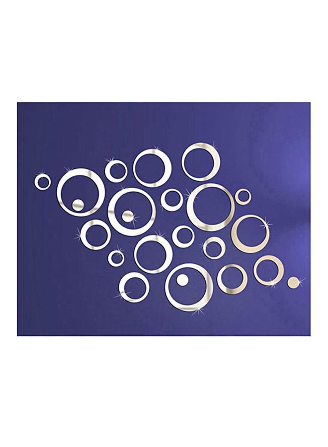 NIBEMINENT Mirror Design Wall Adhesive Silver 60x90centimeter - Image 1