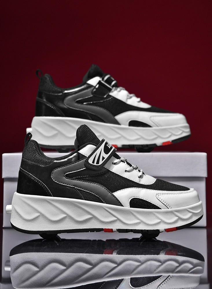 Loquat Kids Roller Skates Shoes 4 Wheels Roller Shoes Boys Girls Wheel Shoes Roller Sneakers Shoes for Beginner More Balanced - Image 2