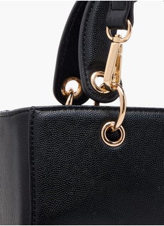 Flora Bella By Shoexpress Textured Crossbody Bag with Detachable Strap and Charm Detail  - Image 5