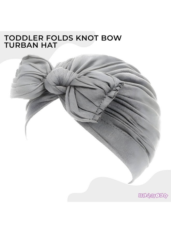 BEMBIKA Beanie Bow Headband For Baby Girl Hair Accessories For Girls Baby Headband- (Grey)  - Image 2