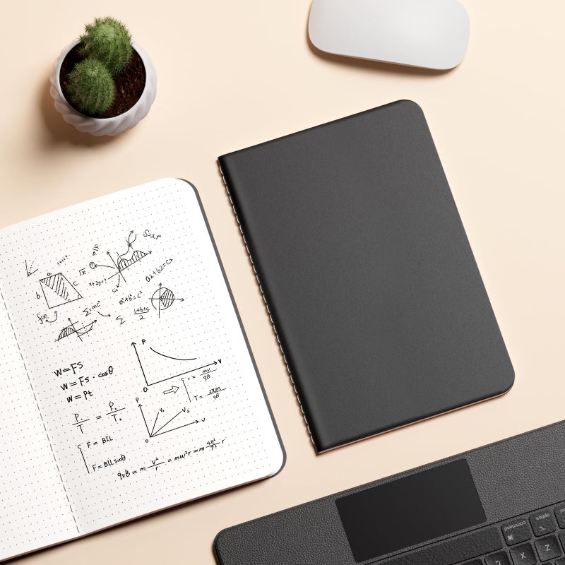 XYark Dot Grid Notebook A5-60 Pages Thick Paper No Bleed, Black Cover Bullet Journal & Sketchbook, Lay Flat Binding for Smooth Writing | Dotted Notebook for Notes, Planning, Drawing, 12 Pack - Image 3