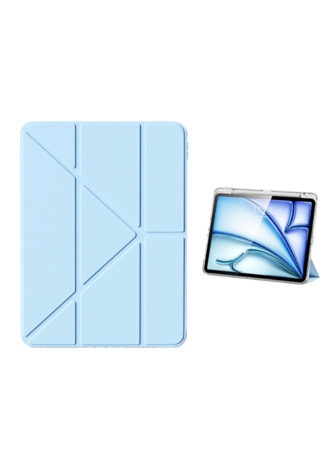 for Honor Pad 9 12.1 Inch Case Cover, Triple Fold Y-shaped Design, Multi Angle, Leather Tablet Cover With Pen Slot, Automatic Wake-up/sleep,Blue  - Image 4