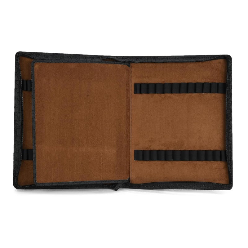 essart Premium PU Leather Men's & Women's 48 Fountain Pen Case - Zippered Pen Pencil Bag Pouch for School, Work & Office Marker Case Organizer Large Capacity for Your Collection Colour Black - Image 5