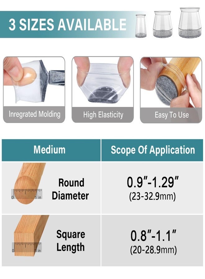 Vysane Chair Leg Floor Protectors Chair Leg Protectors for Hardwood Floors Silicone Pads Covers to Protect Floors (4, Big (1.3"-2")) - Image 3