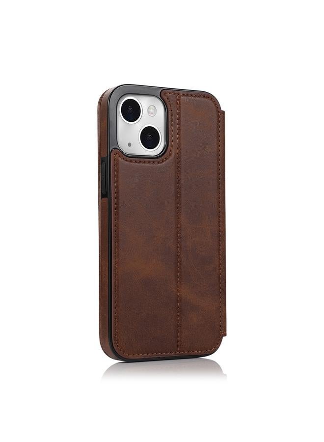 S-TOP Case For iPhone 14 Plus Strong Magnetic Closure PU + TPU Leather Phone Case - Image 3