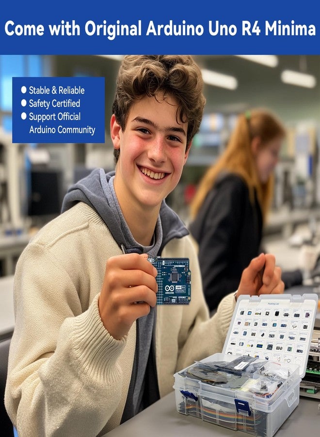 SunFounder Ultimate Starter Kit with Original Arduino Uno R4 Minima, 3 in 1 IoT/Smart Car/Basic Kit with Online Tutorials, for Beginners to Enthusiasts (Original Arduino Uno R4 Minima Included) - Image 2