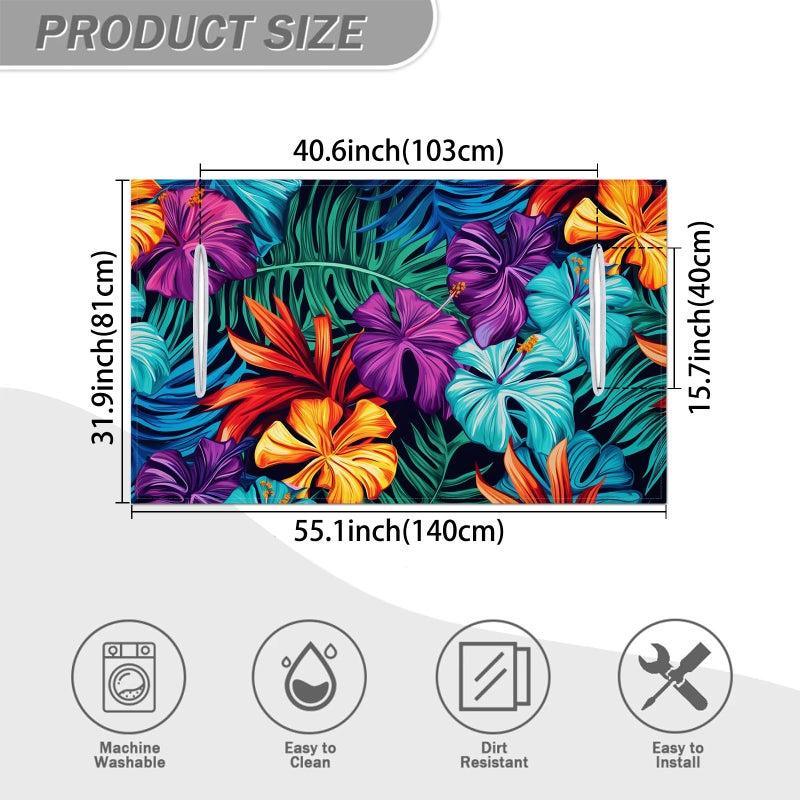 AQQA Golf Cart Seat Covers, Purple Tropical Leaves Golf Cart Seat Towel Blanket, Golf Accessories, Golf Cart Seat Towel Blanket Fits All 2-Seat Golf Carts, 55"x 32" - Image 3