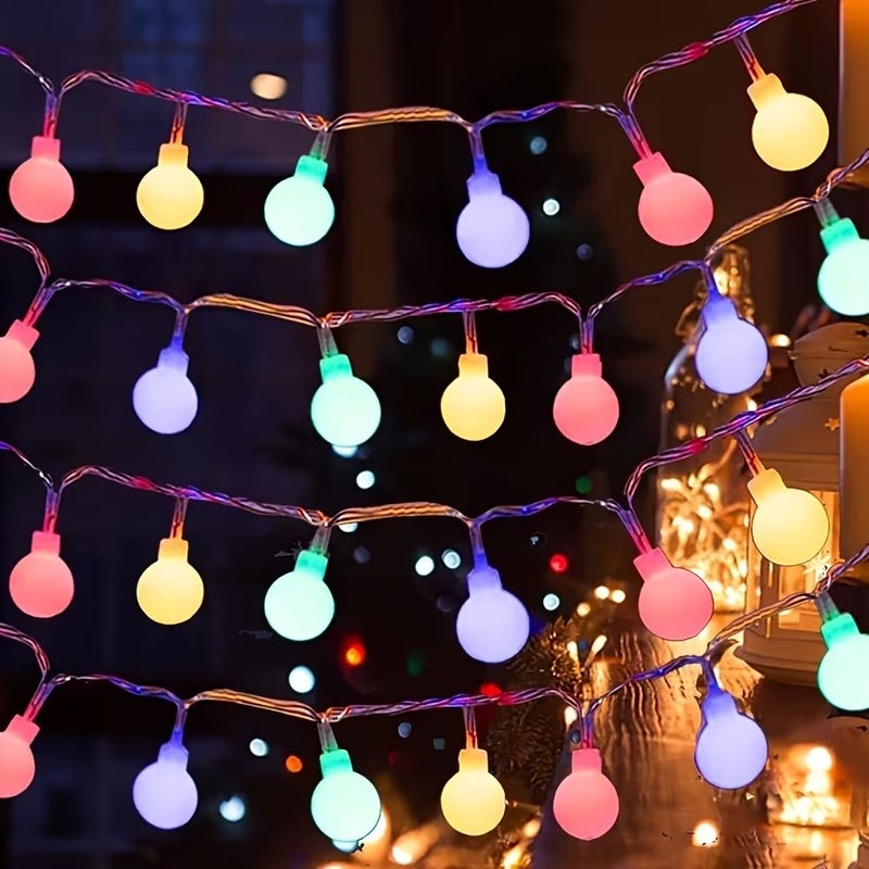 Ncon LED Frosted Ball String Lights 10 LEDs Multicolor For Bedroom Wedding Decor - Image 2