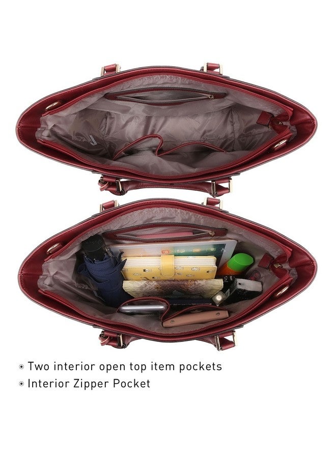 داسين حقيبة يد نسائية من داسين، حقيبة كتف، حقيبة عمل، حقيبة توت مع كلاتش متناسق - Image 4