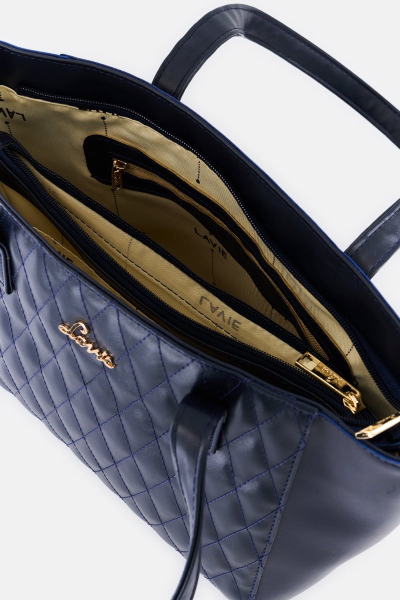 Lavie حقيبة توت بشعار العلامة التجارية للنساء، كحلي - Image 3