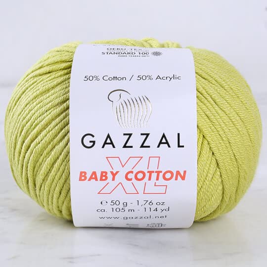 Gazzal Baby Cotton XL Baby Yarn (Green - 3457XL) - Image 1