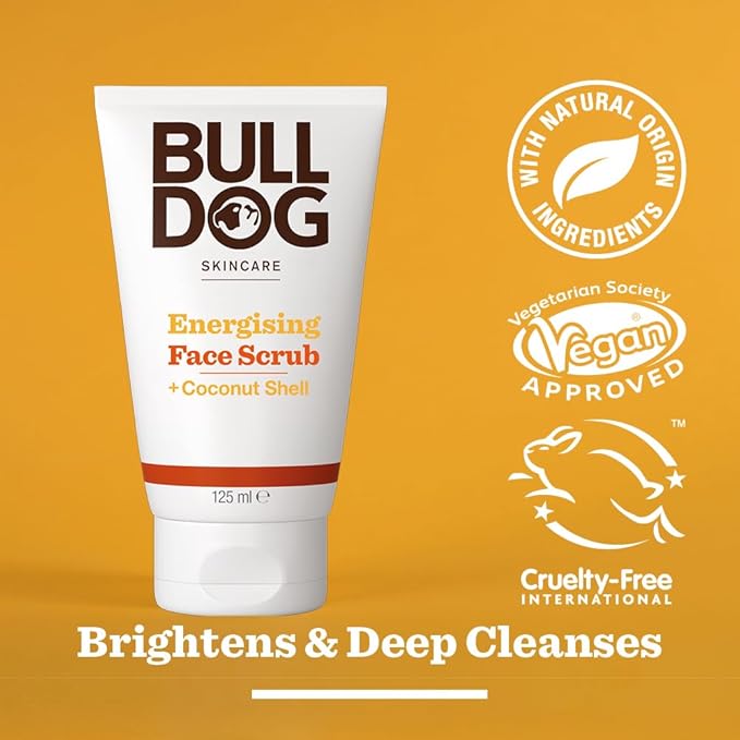 BULLDOG SKINCARE Original Face Scrub For Men Exfoliating Almond Shell Scrub 125 ml - Image 2