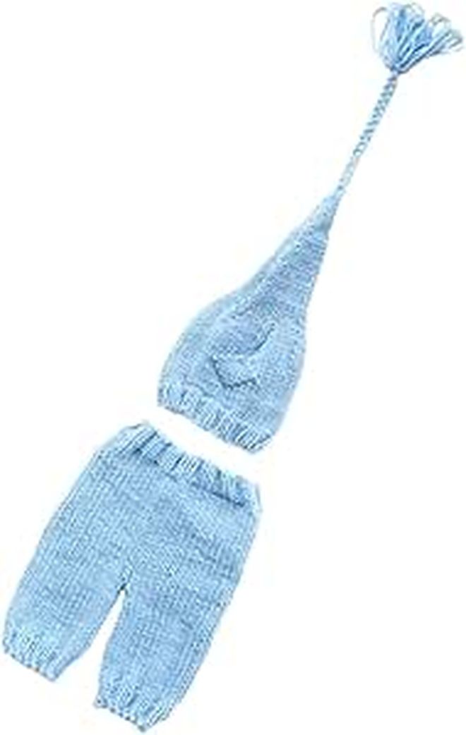 Baby Photo Props Set Knitted Outfits For Newborn Photography Costumes Beige - Image 1