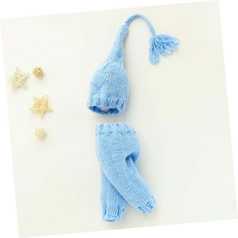 Baby Photo Props Set Knitted Outfits For Newborn Photography Costumes Beige - Image 3