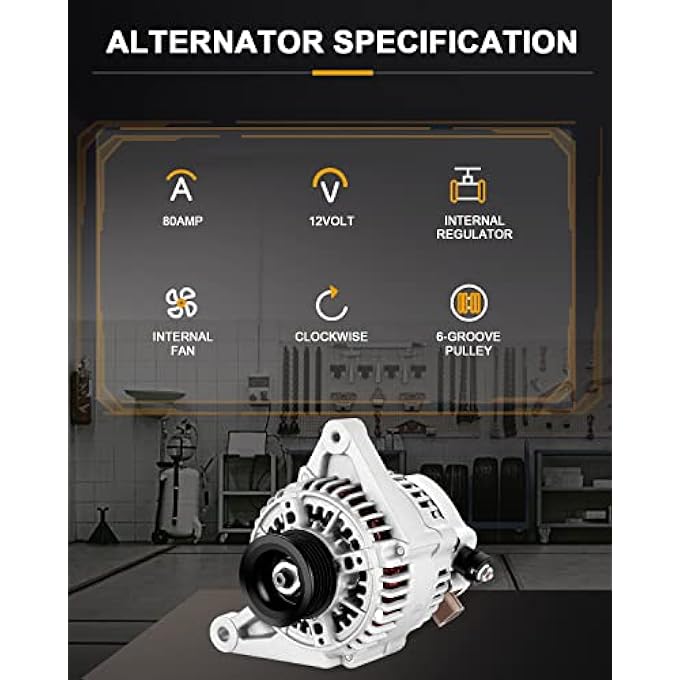 ROADFAR New Alternator Replacement for Toyota Corolla 2003-08 13878 - Image 2