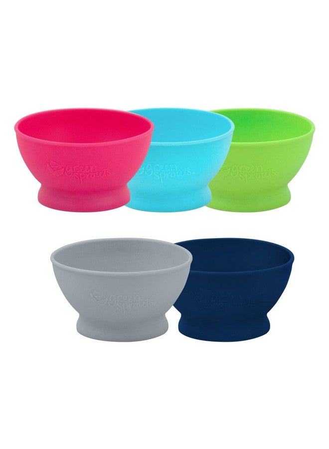 جرين سبراوتس وعاء تغذية براعم خضراء مصنوع من السيليكون يحول الطفل بلطف إلى طعام مهروس سهل الإمساك، متين، غير قابل للكسر، سيليكون مقاوم للحرارة، آمن للاستخدام في غسالة الأطباق - Image 1