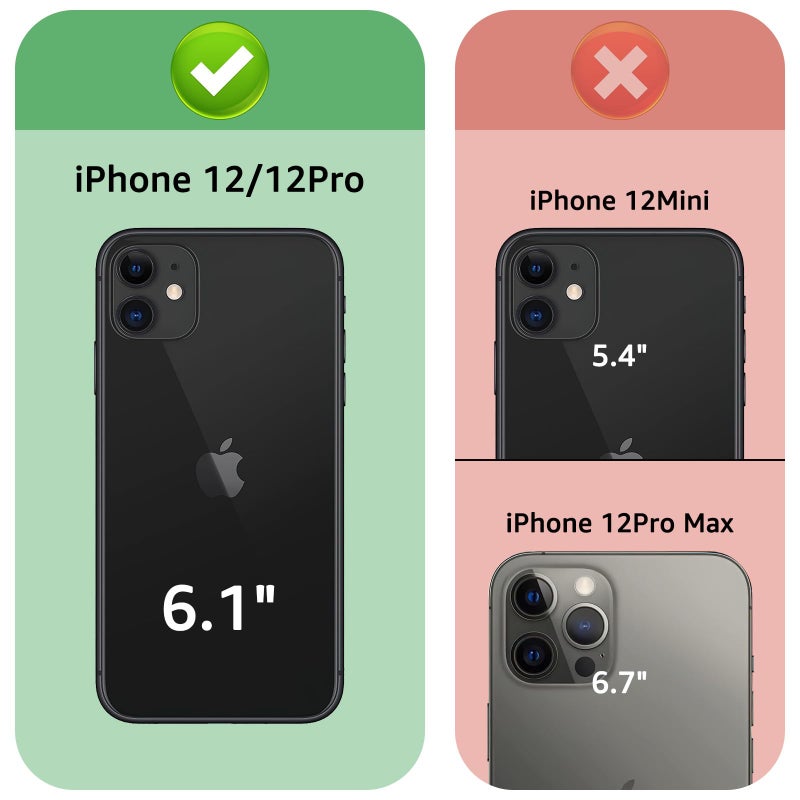 XcaseBar for iPhone 12/12 Pro 6.1" Wallet case with Zipper Credit Card Holderã€RFID Blockingã€‘, Flip Folio Book PU Leather Phone case Shockproof Cover Women Men for Apple 12 case Wine Red - Image 2